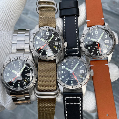 Reloj de pulsera mecánico STEELFLIER Official SF792 GMT con movimiento NH34, luminiscencia Super BGW9 C3, impermeable 200M, reloj de buceo de lujo para hombre
