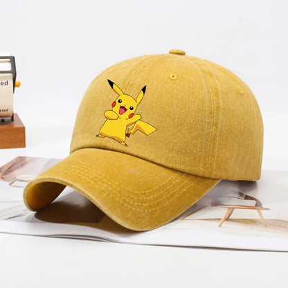 Children Baseball Cap Men Women Anime Figures Pokemoned Sun Hat New Adult Outdoor Sport Sunbonnet Retro Headgear Gift Hot Sales