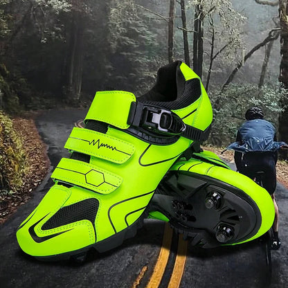 Neutral MTB Cycling Shoes, Compatible With Pelaton Road Cycling Shoes, Men's Cycling Sports Shoes, Reflective Strip Design