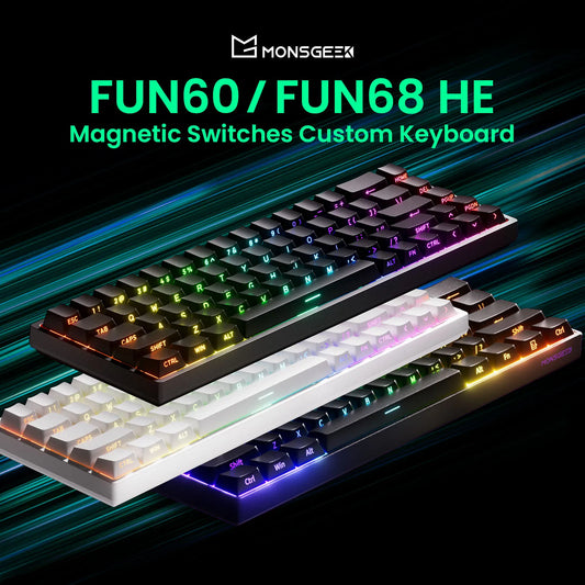 Akko MonsGeek FUN68 FUN60 PRO&MAX HE Magnetische Tastatur 60% 65% Gaming-Tastaturen Rapid Trigger 8K Custom Keyboard Gamer Esports