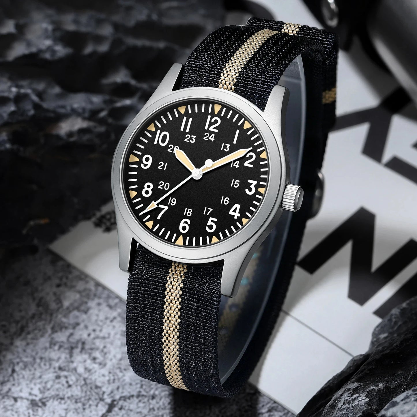 MILITREK 2026 New Military Retro Men's VH31 Quartz Watch 37mm Sapphire Stainless Steel 100m Waterproof C3 Luminous Watch for Men