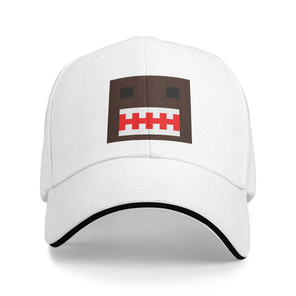PIXEL Domo Kun Doll Face Sandwich Caps Men Women Hip-Hop,Baseball Caps Cute Funny Adjustable Fishing All seasons Hat