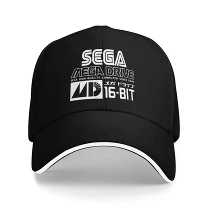 Sega Mega Drive Genesis Japanese Vinyl Baseball Cap Outdoor Sun Hat Sandwich Hat Men Summer Fishing Balaclava Golf Caps