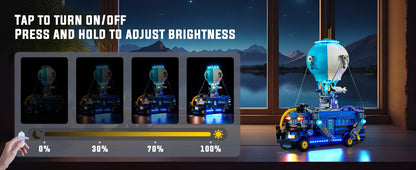 Zestaw oświetlenia LED No Model kompatybilny z klockami konstrukcyjnymi LEGO Fortnite Battle Bus 77073