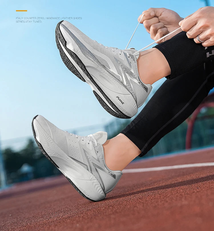 Men's Casual and Comfortable Solid Color Wear-Resistant Jogging Shoes Breathable and Easy-To-Wear Sports Shoes Non-Slip