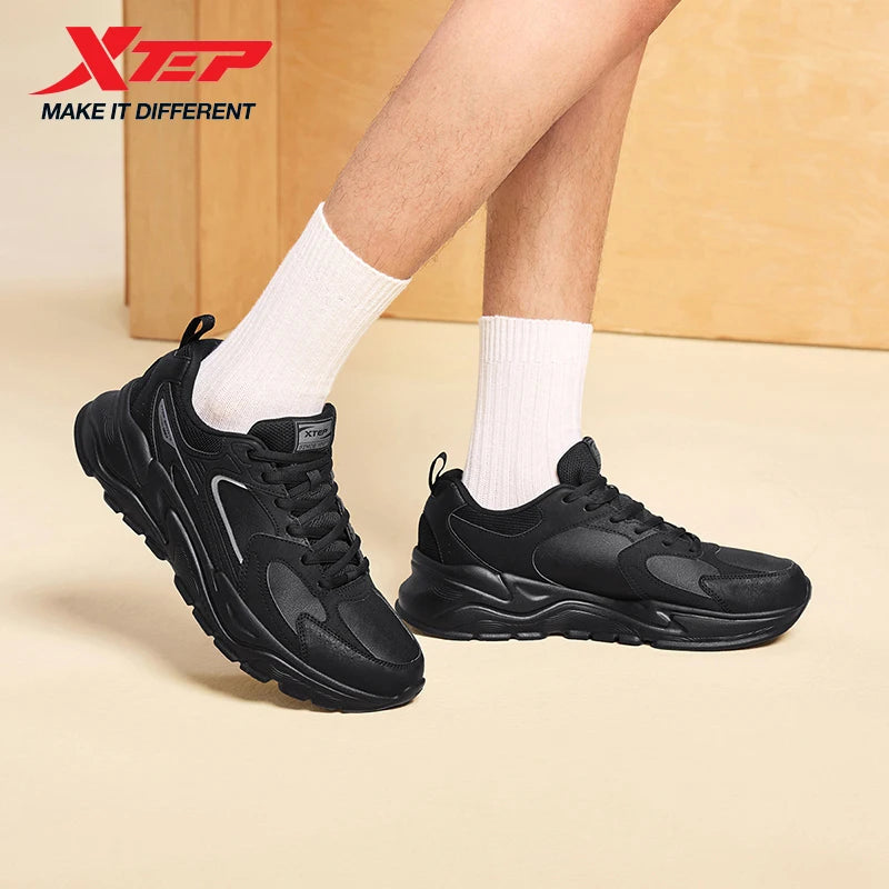 Xtep Men's Casual Shoes Winter Street Style Cushion Lightweight Wear-Resistant Breathable Walking Sneakers 875419320005