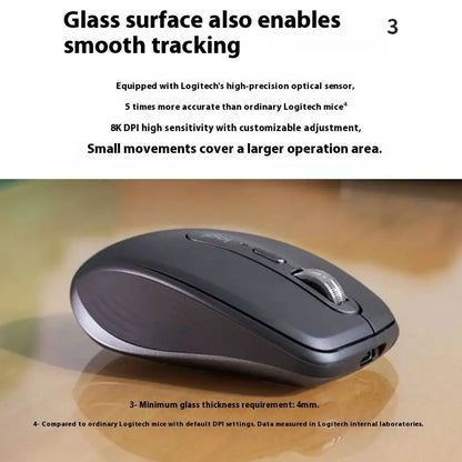 Official Flagship Logitech MX Anywhere 3S Wireless Mouse, Light Sound Bluetooth Laptop, Desktop Computer M750 Series