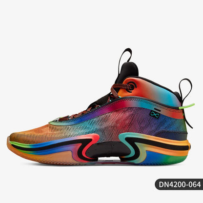 Nike Authentic Jordan Unisex Rainbow Mid-Top Durable Basketball Shoes DN4200-064