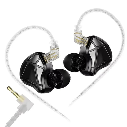 KZ Nouveaux écouteurs intra-auriculaires Axas FPS pour le jeu, avec DSP réglable professionnel, réduction de bruit, câble 2 broches détachable, écouteurs ergonomiques pour e-sport