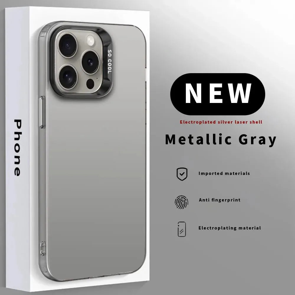 1pc Game F-Fortnite Phone Case IMD Color Silver Shell For iPhone 16, 15, 14, 13, 12, 11 Pro Max Plus