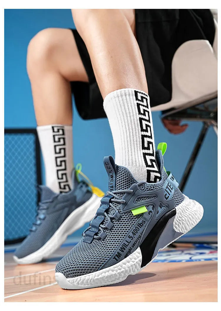 Scarpe da uomo nuove, sneakers, leggere, casual, alla moda, da corsa, elastiche, per il tempo libero, in rete, estive, sportive, da tennis, da passeggio, taglia