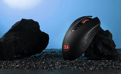 Redragon M656 Gainer Wireless Gaming Mouse, 4000 DPI 2.4GHz Wireless Gamer Mouse with 5 DPI Levels, 7 Macro Buttons, Red LED Backlight