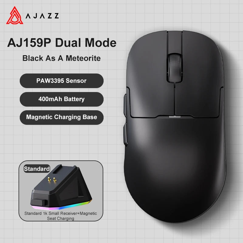 AJAZZ AJ159 APEX/AJ159PRO Wireless Gamer Mouse with RGB Magnetic Charging Base Lightweight AJ159P Gaming Mouse for PC Laptop