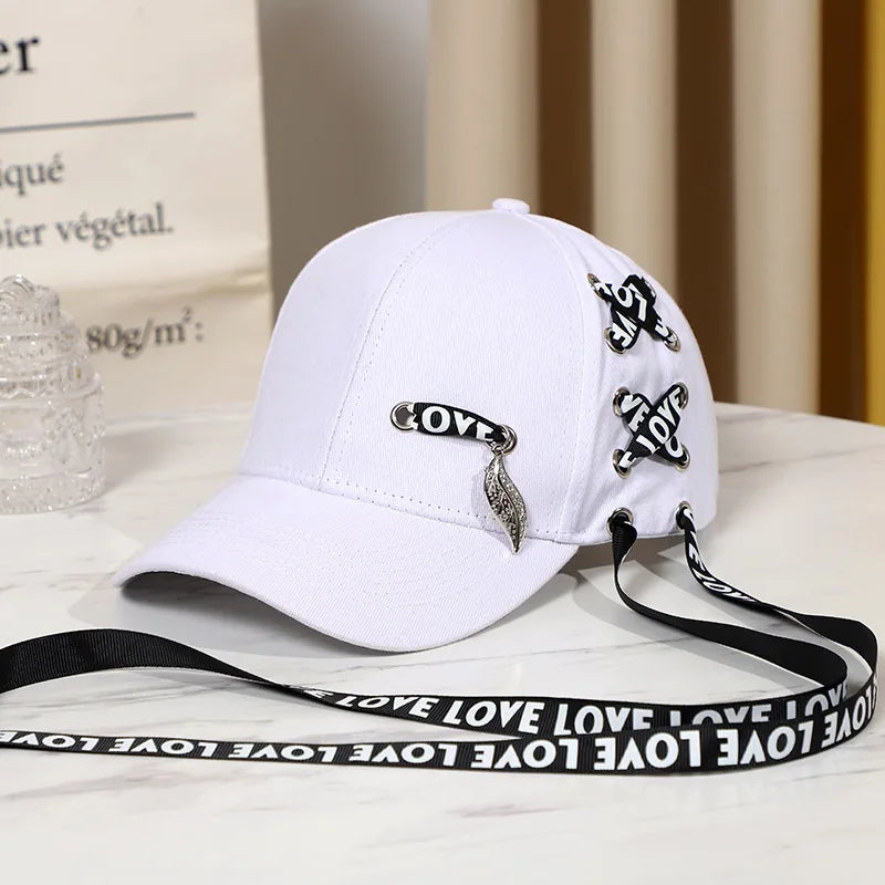 Velvet Cat Ear Baseball Cap With Long Ribbon Strap Korean Style Casual Sun Hat For Women Girls