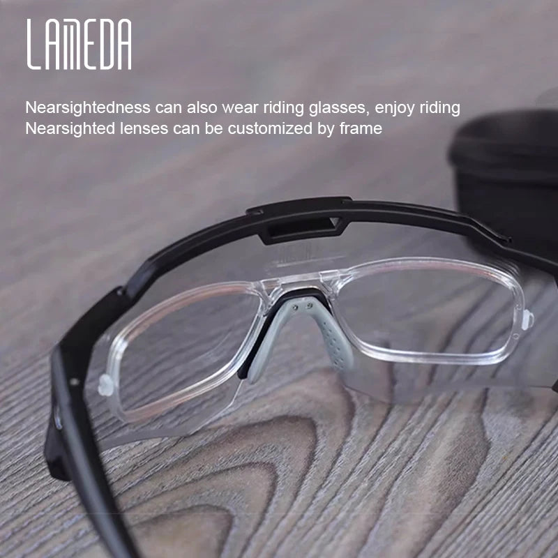 LAMEDA Photochromic Cycling Sunglasses Men Professional Bicycle Glasses Goggles Windproof MTB Road Bike Glasses Mountain Eyewear