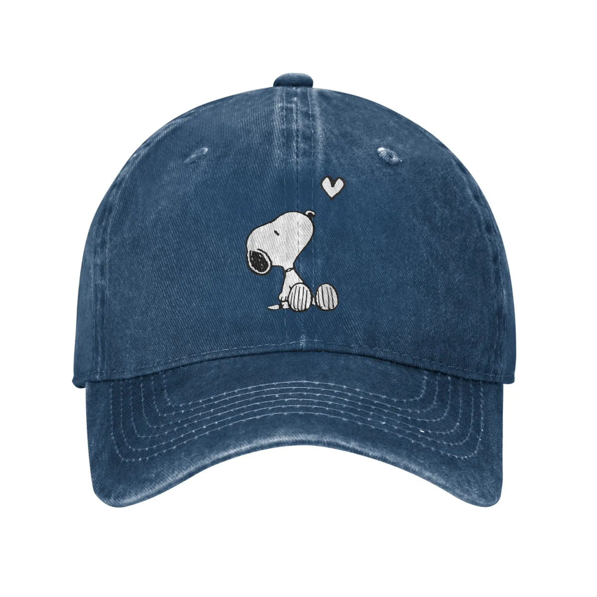 Sleeping Snoopy-baseballkepsar, avslappnad stil, tvättad look, snapback-keps, unisex, utomhus, sommar, justerbar keps