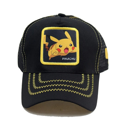 Anime Figure Pokemon Baseball Cap Pikachu Hat Adjustable Pokemon Cosplay Hip Hop Cartoon Adult Hats Boy Girl Kids Birthday Gifts