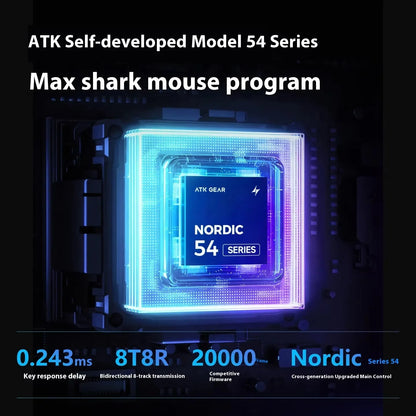 ATK F1 V2 Ultra MAX геймърска мишка, безжична, три режима, PAW3950, двойно 8k, лека ергономична eSports мишка, персонализиран PC аксесоар
