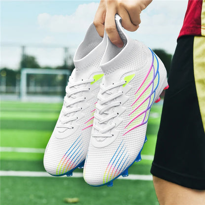 Superfly FG bottes de Football crampons de Football en plein air chaussures noires chaussures de Sport professionnelles souples bottes confortables respirantes grande taille