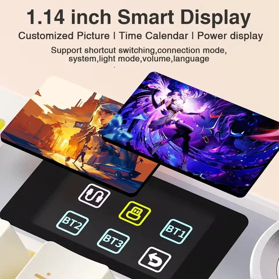 AULA F108 PRO Esports Gaming Mechanical Keyboard Three Mode Custom Multi-Knob RGB Backlight Keyboard with TFT Smart Display