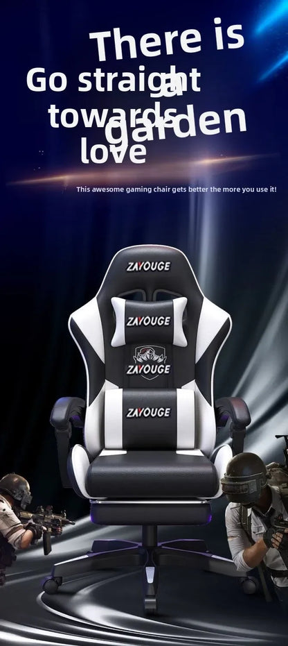 Ergonomic Gaming Chair for Home Office Long Hours Streamers Adjustable Reclining Lightweight Durability