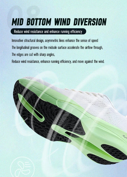 IRUNSVAN Carbonfaser-Sneaker – Laufschuhe für Anfänger und Fortgeschrittene – atmungsaktiv und bequem – Trainingsschuhe mit dicker Sohle – Unisex 130