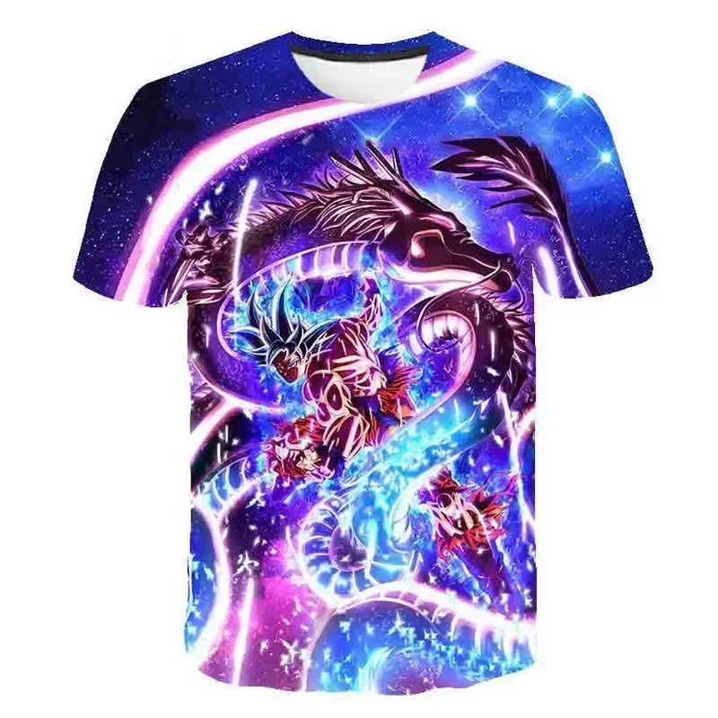 Trička s potiskem Goku z anime Dragon Ball, trička s kreslenými motivy, letní prodyšná trička a pohodlná trička, pánské oblečení, svrchní oblečení