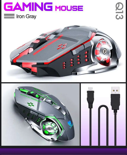 New Wireless Mouse Charging Gaming Mouse Mute Backlit Mouse Mechanical Ergonomic Optical Computer Accessories for PC Laptop