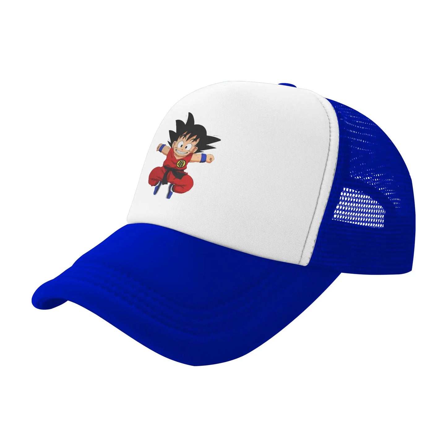 Adult Kid Goku Japanese Anime Trucker Cap Mesh Baseball Caps Dragon Ball Dad Hat Trucker Worker Cap Breathable Dad Hat Washable