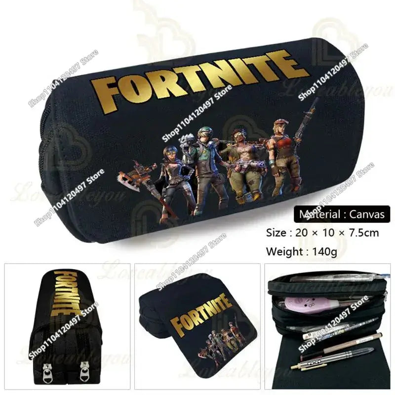 Estojo Escolar Fortnited de Grande Capacidade para Estudantes, Estojo para Lápis Infantil, Bolsa para Canetas, Material Escolar, Bolsa de Papelaria para Rapazes, Presentes Gaming
