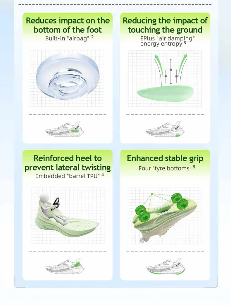 Onemix New Original Men Running Sports Shoes Shock Absorption Soft Lightweight Breathable Mesh Non-slip Cushioning Sneakers