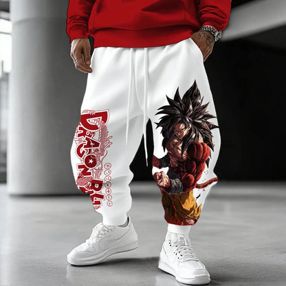 Poletne joggerske hlače Dragon Ball Goku s 3D-potiskom, hitro sušeče se, oversize, za prosti čas in hip hop, za moške, ženske in otroke, Y2k