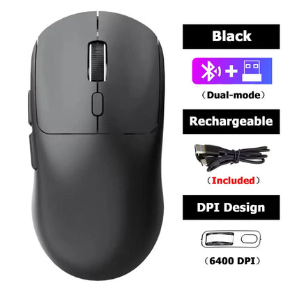 Silent Wireless Mouse 4 Colors Rechargeable Ergonomic Gaming Mice Dual-Mode Bluetooth Computer Gamer Mouse for iPad Office PC