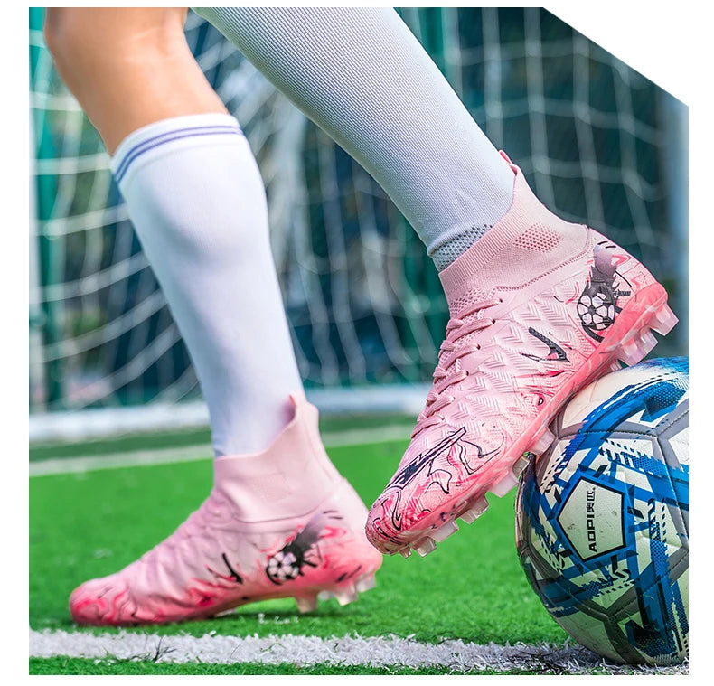Men Professional Football Shoes Society Cleats Soccer Shoes Original Indoor Football Field Boots Grass Training TF/FG Sneaker
