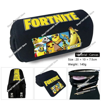 Estojo Escolar de Grande Capacidade Victory Royale para Rapazes e Raparigas, Fortnite Peely Llama Hero, Caixa para Canetas para Crianças e Adolescentes