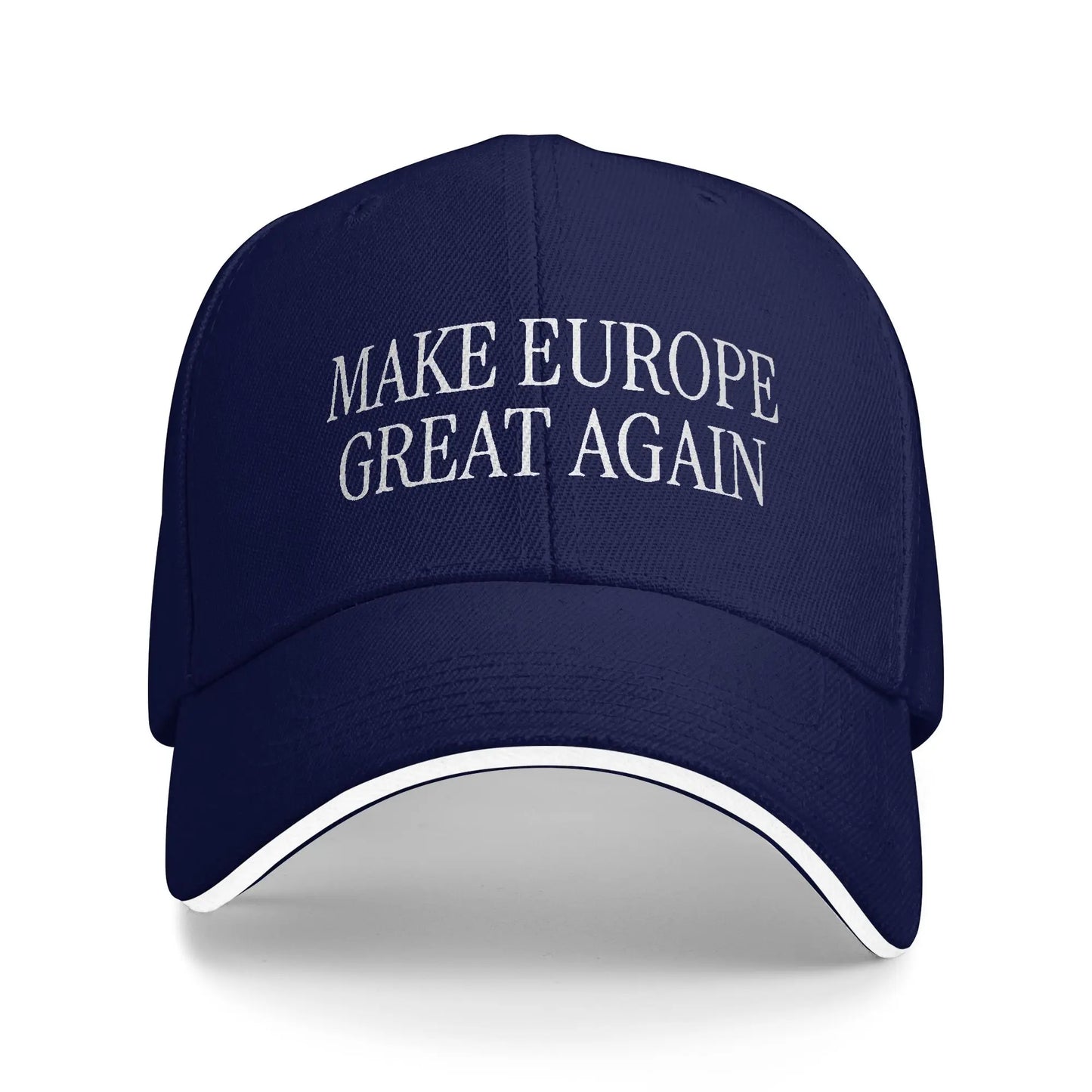 Make Europe Great Again  White Text Sun Baseball Cap Spring Unisex-Teens  Hip Hop Hats Casual Outdoor Sports Baseball Caps