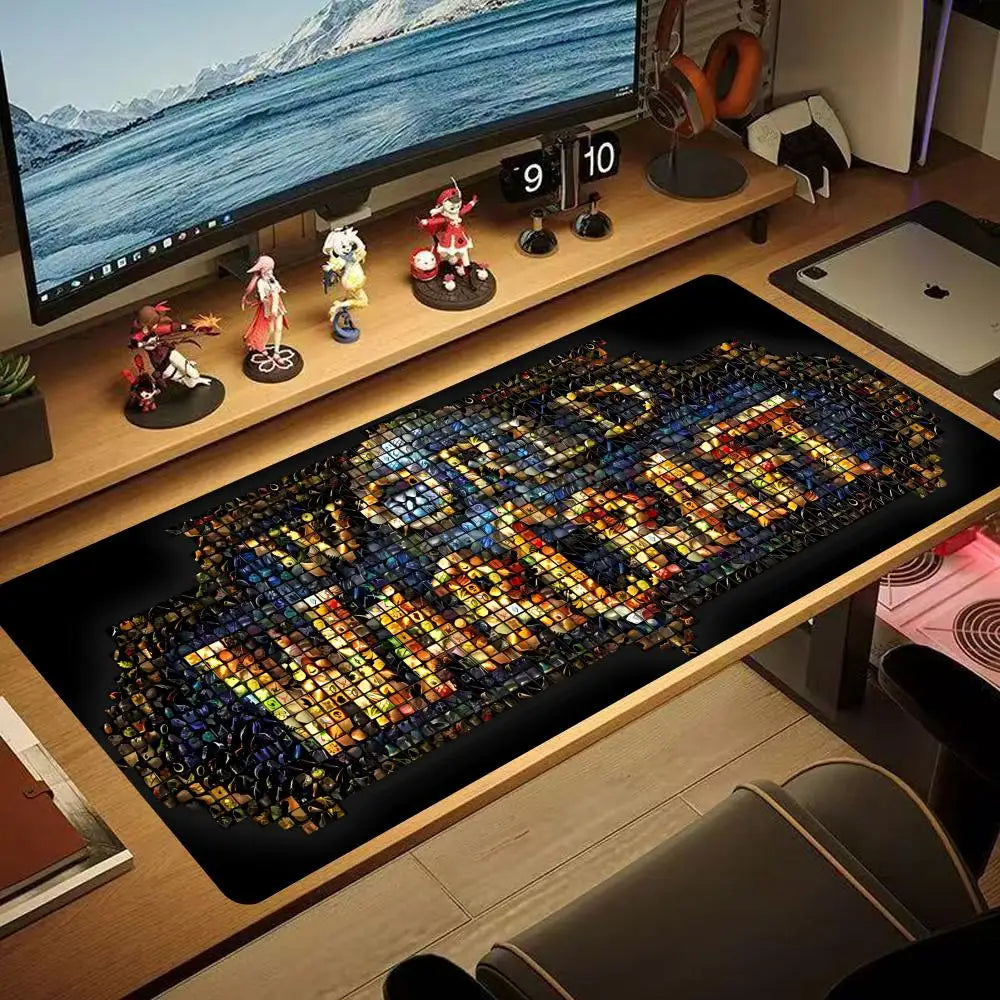 World of Warcraft Anime XXL-spelmusmatta med låskant, tangentbords- och musmatta, kontors- och gamertillbehör för datorer HYBXXC