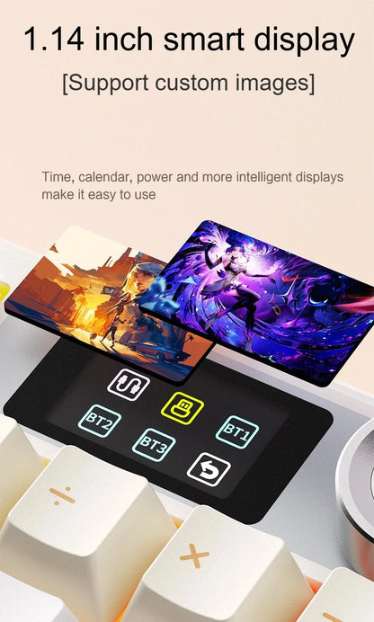 AULA F108 Pro mechanical keyboard 100& layout Bluetooth 2.4G wired gaming keyboard With hot-swappable gasket structure RGB light