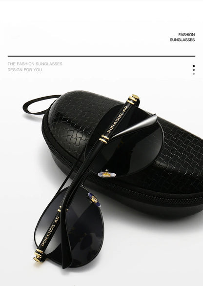 Classic Big Pilot Sunglasses Men Women Luxury Metal Black Aviation Sun Glasses Male Fashion Driving Vacation Shades UV400 Goggle