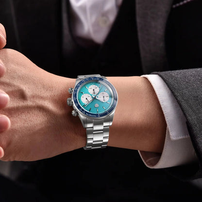 Rossitimi Casual Elegance herenhorloge met kwarts, lichte luxe, premium roestvrij staal, saffierglas, klein, drie-pins, lichtgevend duikhorloge