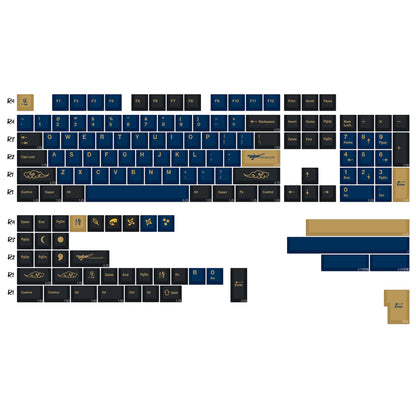 KBDiy GMK Red Dragon Keycaps PBT 143 Keys Set Retro Alice ISO Cherry Profile KeyCap For Custom DIY 60 Mechanical Keyboard Gaming