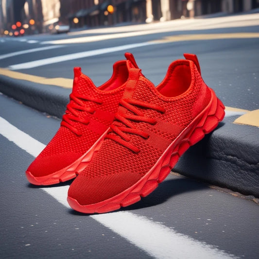 Heren sneakers van mesh, lichtgewicht damesschoenen, casual platte schoenen, heren hardloop- en sportschoenen, zachte tennisschoenen, ademende herensneakers