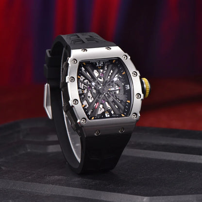 2026 New PAGANI DESIGN Men's Quartz Watches VH65 Movt Skeleton Dial 100M Waterproof Sport Rectangle Sapphire Glass Watch for Men