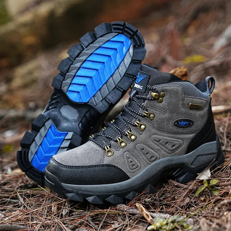 ΠΑΠΟΥΤΣΙΑ PLUS SIZE Unisex High-Top Adventure Sneakers Ανθεκτικά με καλή πρόσφυση, αντιολισθητικά, με κορδόνια, άνετα, ιδανικά για πεζοπορία στην ύπαιθρο, ανδρικά υποδήματα