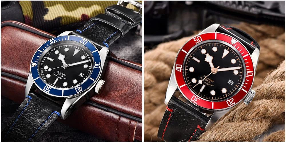 Luxusné vodotesné náramkové hodinky s možnosťou personalizácie loga, japonský automatický mechanický strojček NH35, celokovové, so zafírovým sklom, pánske spoločenské hodinky