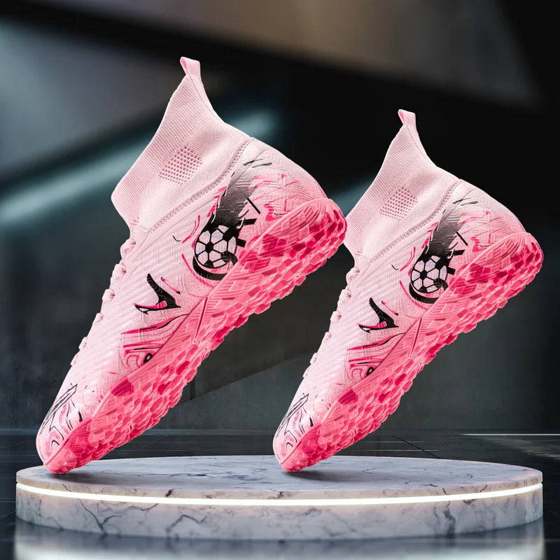 1 paire de chaussures de football pour adultes avec crampons TF, pour les étudiants, durables, antidérapantes, pour l'entraînement sur gazon et les matchs de football