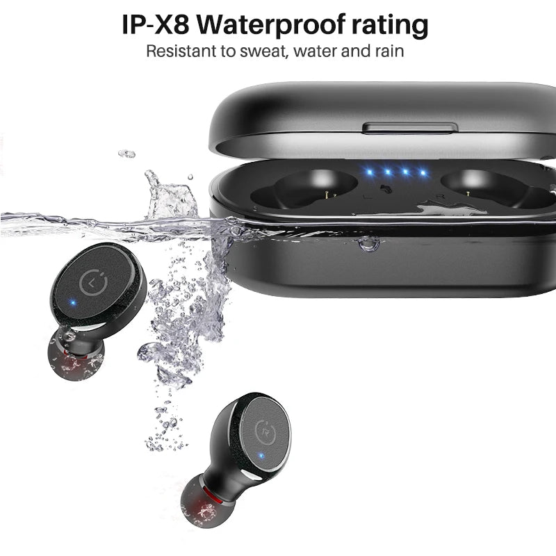 TOZO T10 Bluetooth 5.3 Earphones, Wireless Headphones, AI Enhanced Calling With Deep Bass, IPX8 Waterproof Earbuds, 45H Play