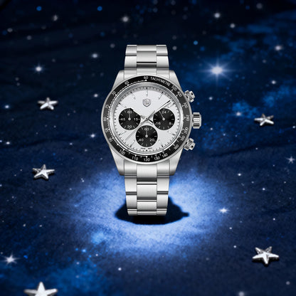 ROSSITIMI Urban Premium Men Quartz Watch Light Luxury Sports Stainless Steel VK63 Tachymeter Luminous 100m Diving Luminous Reloj