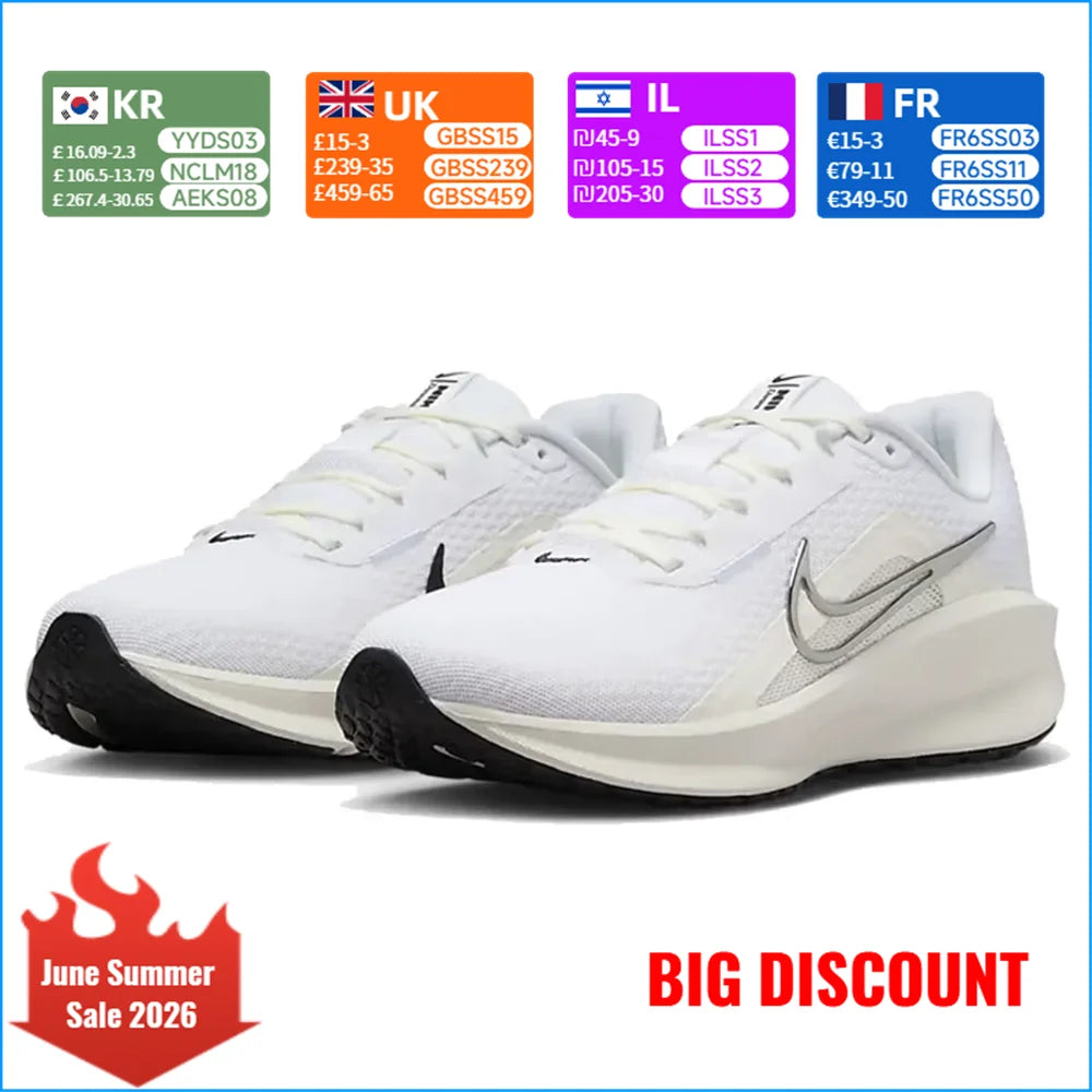 Nike DOWNSHIFTER 13 Running Shoes - Women's Slip-Resistant, Durable, Breathable Athletic Shoes FD6476-100