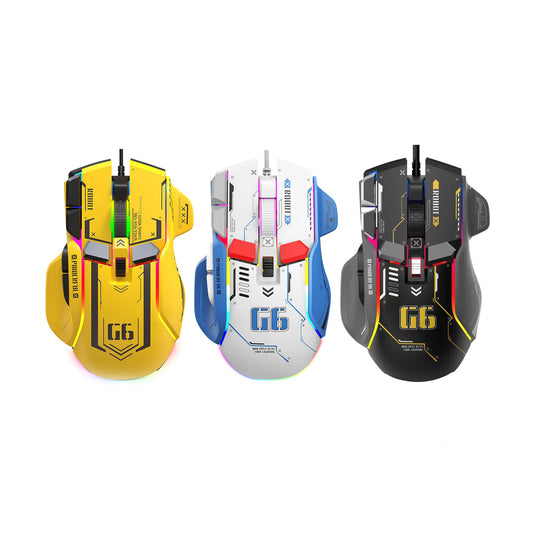 High-end Programmable Gaming Mouse Wired 12800 DPI 12 keys RGB Game Mice for Windows IOS Home Office Laptop PC